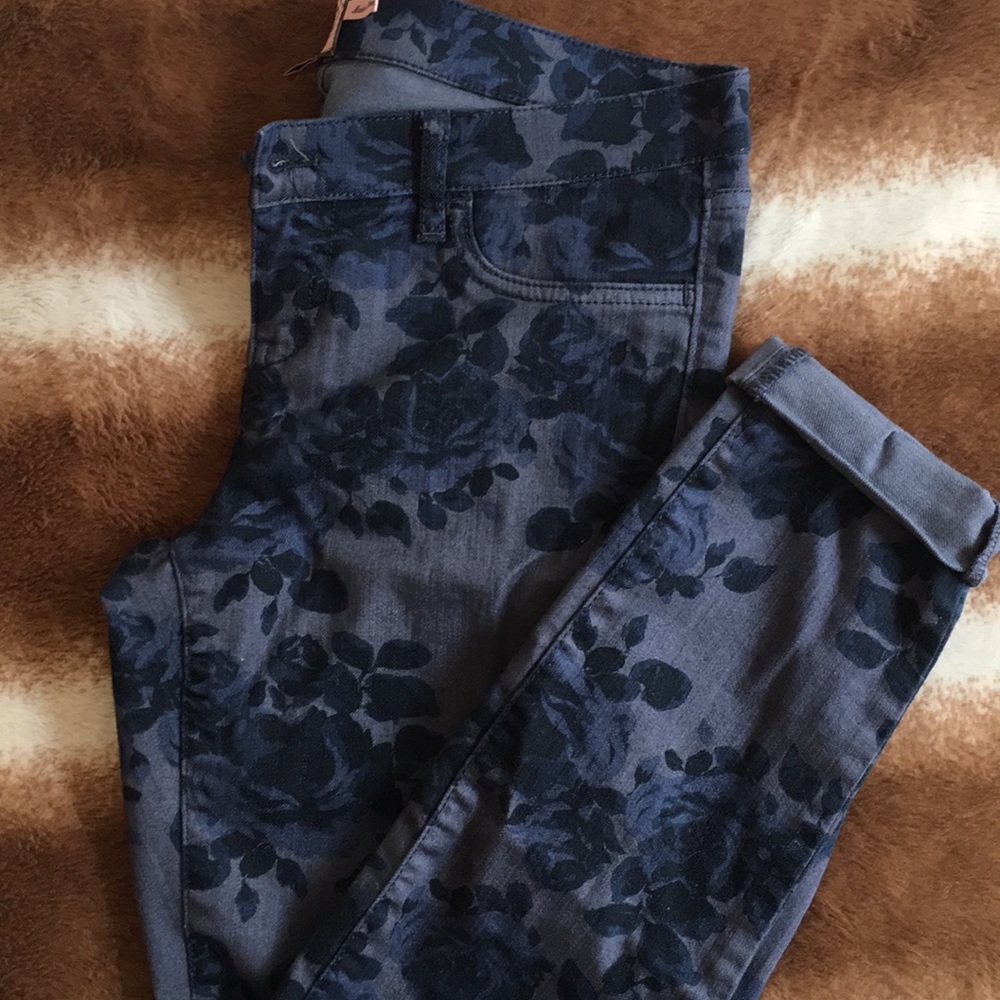 Juicy couture floral rose legging jeans, size S